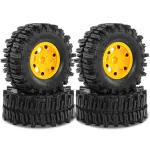 4PCS Climbing Rock Crawler Tires Wheels Rims for 1/8 Off-Road Truck Crossrc Yikong MST MJX H8H RC Cars Vehicles Models Spare Parts R215