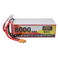 Batería LiPo ZOP POWER de 14,8 V, 8000 mAh, 90 C, 4S, con conector XT60 para dron RC