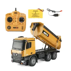 HuiNa 1573 RC Araba 1/14 Kamyon Buldozer Şarj RTR Kamyon İnşaat Aracı Çocuk Oyuncakları