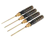 4 پارچە 1.5/2.0/2.5/3.0mm تیتانیۆم داڕشتەی دەرنەفیسی ئامێر کیت بۆ فڕۆکەی بێفڕۆکەوان RC FPV