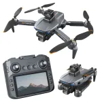 FUNSKY B8S GPS 5G WiFi FPV with 5.9inch LCD Screen Controller 720P HD Dual Camera Servo Gimbal 360° Obstacle Avoidance Brushless Foldable RC Drone Quadcopter RTF