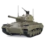 Tongde Model Chaffee M24 RTR 1/16 2.4G RC Battle Tank Smoke Sound Shooting LED Light Simulated Vehicles Model RTR Toys