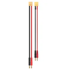 22cm 12/14AWG XT60 Male Plug to 4.0mm Banana Plug Silicone Cable for B6AC Charger