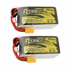 TATTU R-LINE V3.0 4S 14.8V 2000mAh 120C LiPo Battery XT60 Plug for Airplane RC Car Helicopter FPV Racing Drone