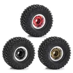 4PCS 1.0 Inch Wheels BFLU Tires Spare Parts for TRX4M SCX24 FMS24 RC Climbing Car Vehicle Models Accessories Parts