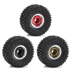 4PCS 1.0 Inch Wheels BFLU Tires Spare Parts for TRX4M SCX24 FMS24 RC Climbing Car Vehicle Models Accessories Parts