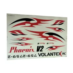 Adesivos de peças de reposição para avião RC VolantexRC Phoenix V2 759-2 com envergadura de 2000 mm, 1 peça