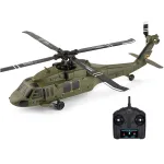 XK K170 UH-60L 2.4G 4CH 6-ਐਕਸਿਸ ਗਾਈਰੋ ਬਰਸ਼ ਲੈਸ ਮੋਟਰ ਮਿਲਟਰੀ ਗ੍ਰੀਨ ਆਰਸੀ ਹੈਲੀਕਾਪਟਰ RTF