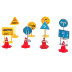 12PCS RBR/C Road Cone Indicator Street Sign Decoration Parts LDRC 1804 1899 Drift 1/16 1/18 RC Car Vehicles Models Accessories R816