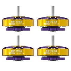 1 PC / 4 PCes Flywoo Robo 1303 6000KV 2-4S Motor Brushless Eixo de 1,5 mm para RC FPV Racing Drone