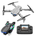 YLR/C E99 / E99D WiFi FPV с ЖК-экраном Контроллер HD Двойная камера Осветительные рычаги Оптическое позиционирование потока Красочный светодиодный свет Складной радиоуправляемый дрон Квадрокоптер RTF