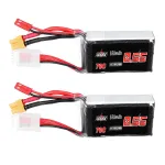 2Pcs URUAV 11.1V 550mAh 70C 3S Lipo Battery JST/XT30 Plug for Eachine Lizard95 FPV Racer Drone