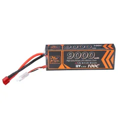 Batteria LiPo ZOP Power 7,6 V 9000 mAh 100 C 2S con spina T Deans per auto RC