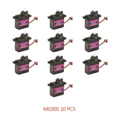 10 ADET MG90S RC Mikro Plastik Dişli Servo 13.4g Motor ZOHD Volantex Uçak RC Helikopter Araba Tekne Model Oyuncak Kontrolü
