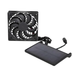 IPRee 3W Solar Panel Solar Exhaust Fan Pet Animal Husbandry Indoor Ventilation Cooling PV Module Outdoor Fan Speed Controller
