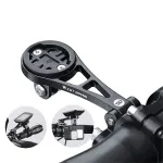 WEST BIKING Aluminum Alloy Bicycle Computer Holder Adjustable Angle Mountain Bike Headlight Sports Camera Mount Handlebar Extended Bracket