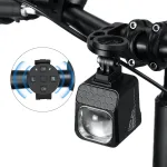 LAOTIE BU10 Wireless Remote Bike Headlight 1600Lm Super Bright Cut-off Line Design 4000mAh Battery Phone Emergency Power Bank IPX5 Waterproof Fast Charge Digital Display Smart Overhang Front Light for Universal Road Bikes MTB Bikes