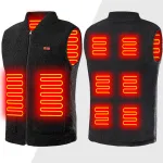 TENGOO HV-08 Heated Vest 8 Heating Areas USB Charging 3 Gear Temperature Control Plush Windproof Outdoor Winter Warm Clothing