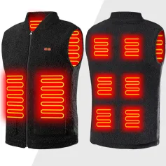 TENGOO HV-08 Heated Vest 8 Heating Areas USB Charging 3 Gear Temperature Control Plush Windproof Outdoor Winter Warm Clothing