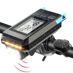 3 in 1 Smart Bike Headlight 800Lm Brightness 2000mAh Battery IP65 Waterproof with Speedometer Horn LED Bike Lamp Cycling Flashlight