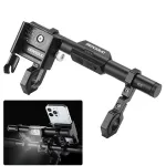 BENGGUO BG-0797 400LM Bicycle Headlight Handlebar Extension Bracket with Phone Holder Type-C Charging Waterproof Bike Mount (No Batteries)