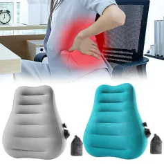 IPRee Ergonomic Inflatable Lumbar Support Pillow, Press Type Cushion, Enhances Back Comfort During Long-distance Flights Trains & Office Use