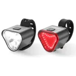 BENGGUO 500LM Bicycle Headlight Mini Portable Taillight Type-C Charging Waterproof Bike Light Set for MTB Outdoor Night Cycling Safety
