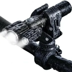 Super Bright Multi-Angle Adjustment USB Rechargeable Waterproof Bike HeadLight Taillight