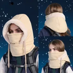XANES Cold Weather Windproof Ski Visor Winter Breathable Thermal Face Mask Scarf Helmet Hood Cycling Neck Warmer for Hiking Riding Skiing