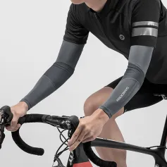 ROCKBROS Ice Silk Fabric Cycling Hand Support UPF 50+ Sun Protection Breathable High Elasticity Running Grip Stitching Sleeve for Running Riding Outdoors Sports