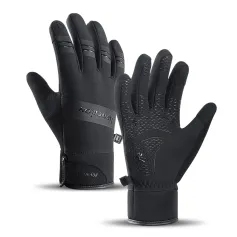 XANES 3M Thick Winter Cycling Gloves for Men Women Waterproof Touchscreen Fleece Warm Motorcycle Gloves for Outdoor Sports