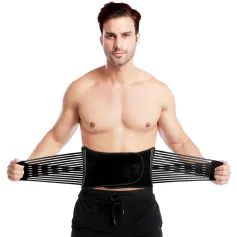 Back Support Belt Brace Lumbar Lower Pain Relief Adjustable Waist Strap Unisex