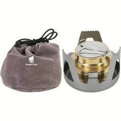 IPRee Portable Mini Alcohol Stove Burner Adjustable Firepower Gasoline Stove Aluminum Alloy Bracket Ultralight Brass Camping Stoves