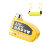BENGGOU Bicycle Disc Brake Lock 130dB Loud Alarm Anti-thief Protection Aluminum Alloy Waterproof Reminding Rope Lock for Bike Motorcycle