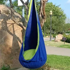 IPRee Portable Children's Sensory Hanging Chair Hammock Portable Parachute Swing Bed With Inflatable Cushion Indoor/Courtyard Play Seat with Inflatable Cushion