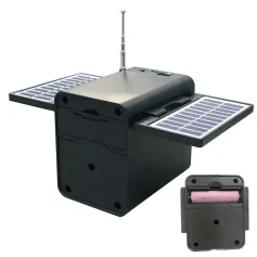 Solar Charging Emergency FM Radio Multifunctional BT Speaker Support TF Card/U-Disk for Outdoor Camping Picnic Travel