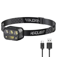 Bikight Smart Body Motion Sensor Portable Mini LED Headlamp USB Rechargeable Outdoor Camping Light Powerful Headlight Head Lamps