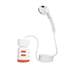 IPRee Outdoor Shower Pump Dormitory Camping Portable 2-in-1 Electric Shower Emergency Lighting Portable Camping Shower