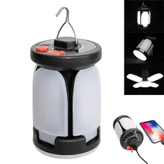 IPRee LED Solar Charging Outdoor Camping Light Hanging Folding Tent Light Multifunctional Household Strong Light Emergency Lighting