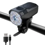 BIKIGHT 8 LEDs Bike Headlight 600 Lumens Brightness 2000mAh Battery Waterproof Flashlight USB Charging MTB Road Cycling Front Light for MTB Bike Road Bike Flashight