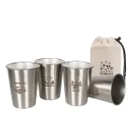 Outdoor 304 Stainless Steel Cup Set Camping Cup 4/6/8PCS Camping Portable Water Cup Travel Coffee Cup Picnic Barbecue Cup