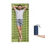 IPRee Outdoor Portable Self-Inflating Camping Air Mattress 4-Inch Thick Compact Ultralight Sleeping Pad with Built-in Foot Pump Pillow