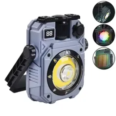 IPRee Solè Kan lanp ak Magnet - reglabl Bracket 5 Mòd Deyò Waterproof Lantern pou tant, Hiking, Ekleraj Ijans