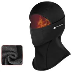 Wolfilist Outdoor Thermal Cycling Face Mask for Men Women Winter Breathable Windproof Fleece Lined Full Coverage Headscarf for Skiing Motorcycling