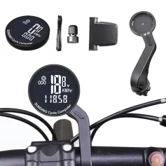 SunDing Wireless Bicycle Computer 16 Functions Waterproof Automatic Backlight Sensor Bike Speedometer Bicycle Odometer Stopwatch with Remote Control for MTB Road Cycle