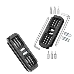 BENGGUO 10 in 1 Portable Bicycle Repair Tools 6mm Wrench 6Pcs CRV Removable Adapter Sleeve for Protable Bike Quick Fix