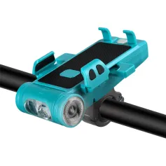 BIKIGHT 5-i-1 2000mAh/3500mAh 500LM Cykellampa USB Uppladdningsbar Powerbank Vattentät Telefonhållare Strålkastare Med Cykelhorn