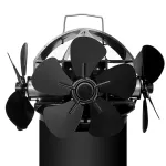 15 Blades Heat Powered Stove Fan Wall-mounted Fireplace Fan Winter Warm Quiet Eco-Fan Portable Heater Efficient Heat