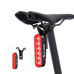 WEST BIKING Bicycle Laser Brake Sensing Taillight IPX5 Waterproof 450mAH USB Charging Bike Rear Light for Night Riding Safety