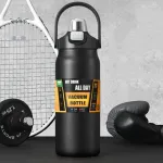 1500ml Large Capacity Portable Thermos Bottle with Straw, 304 Stainless Steel, Thermal Mug, Cup, Coffee Cup, Sports Flasks, Cold and Hot Water Bottle